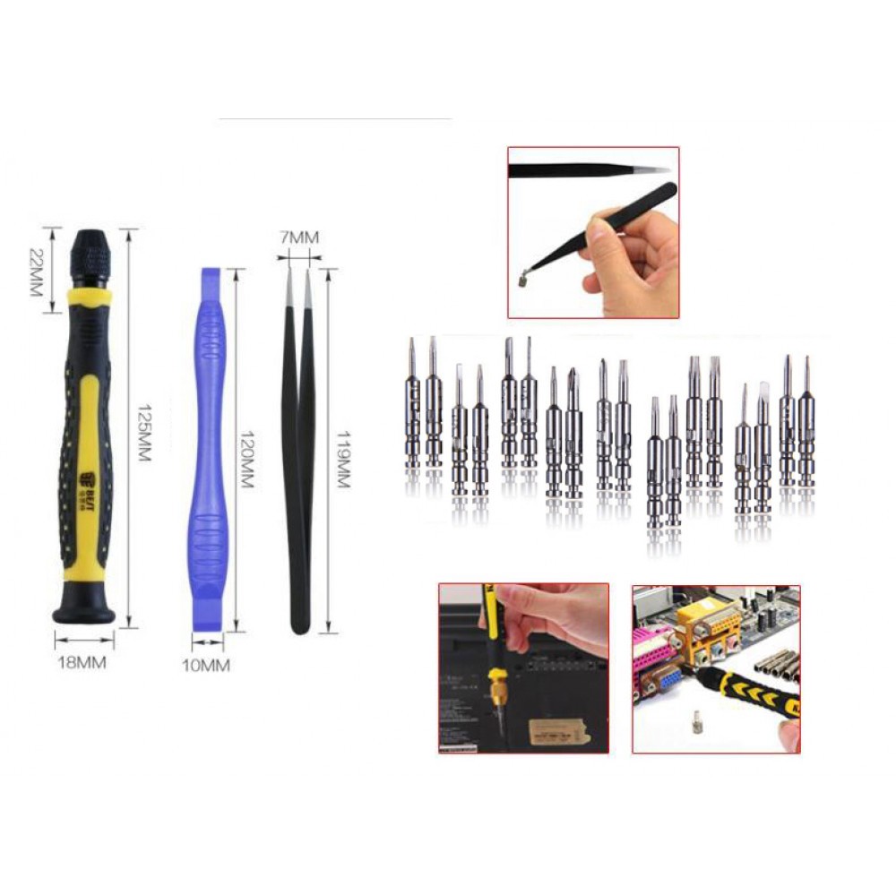 Trusa surubelnita de precizie 21in1 cu accesorii pentru laptop, telefoane
