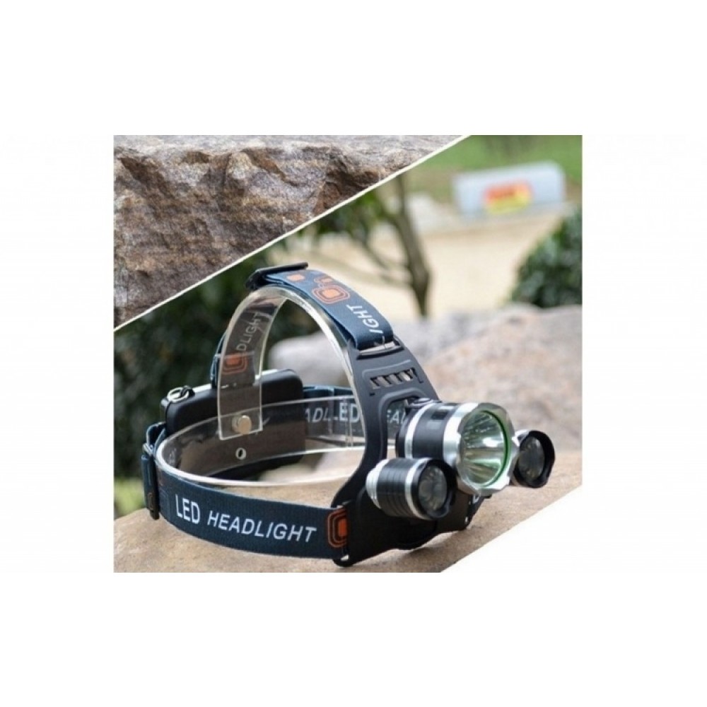 Lanterna frontala reincarcabila cu Zoom si LED Cree 5W