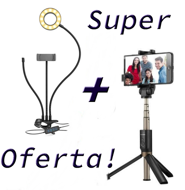 Pachet Promotional!!! Suport flexibil pentru telefon cu 3 moduri + Trepied si selfie stick cu telecomanda pentru telefon