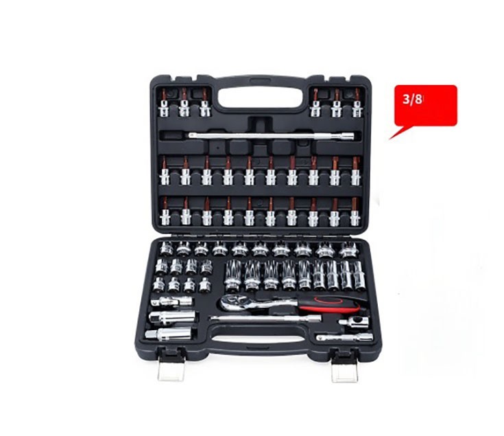 Trusa chei tubulare 61 piese 3/8 cu adaptor si clichet