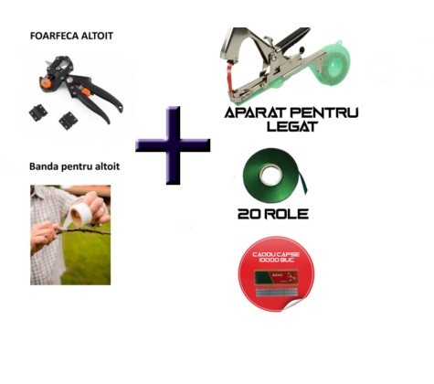 Pachetul Gospodarului Dispozitiv pentru legat plante si vita de vie + FOARFECA ALTOIT CLESTE PROFESIONALA cu accesori incluse