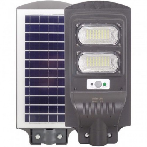 Proiector LED 60w cu panou solar senzor miscare lumina telecomanda 280 leduri