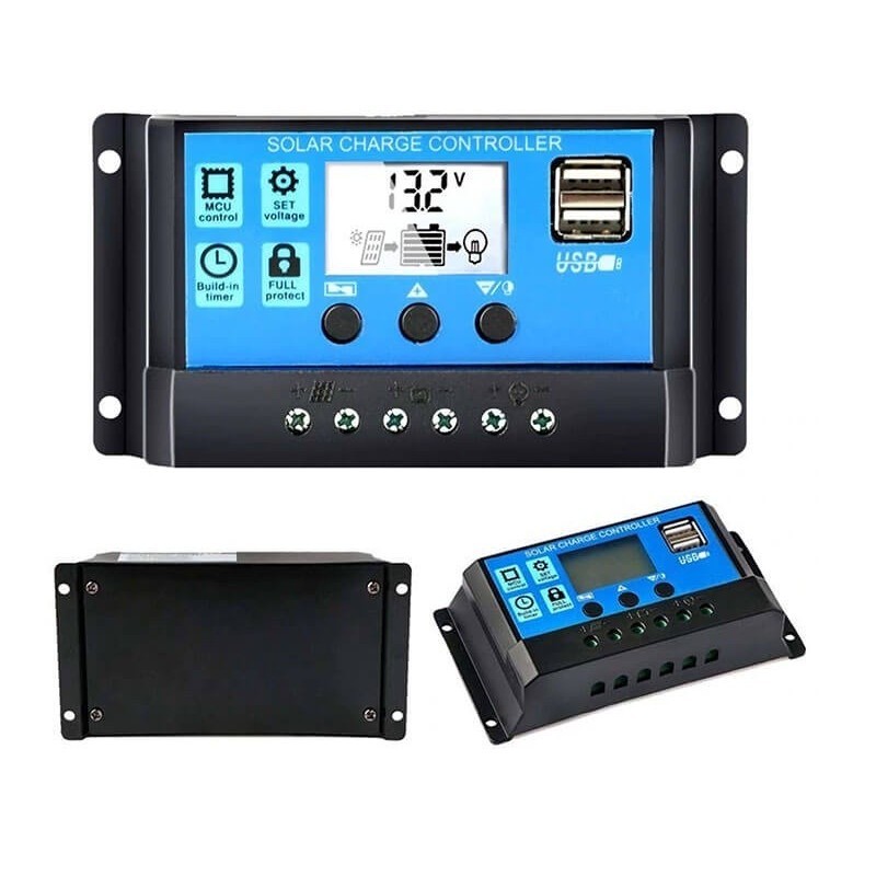 Controler regulator panou fotovoltaic, cu afisaj LCD, 12/24 V, 10/20/30 Amperi