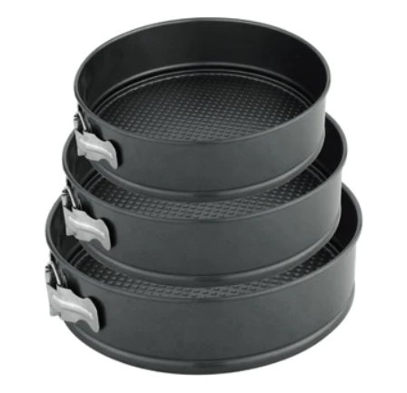 Set 3 tavi rotunde cu pereti detasabili pentru prajituri