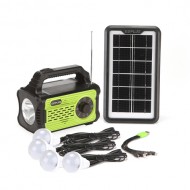 Kit Lanterna cu radio si MP3 panou solar cu 4 becuri