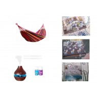PROMOTIE IMBATABILA! UMIDIFICATOR AROMATERAPIE + SET 2 ULEIURI AROMATERAPIE + HAMAC + LENJERIE DE PAT 6 PIESE DIN FINET 185X230 CM MODEL FLORAL